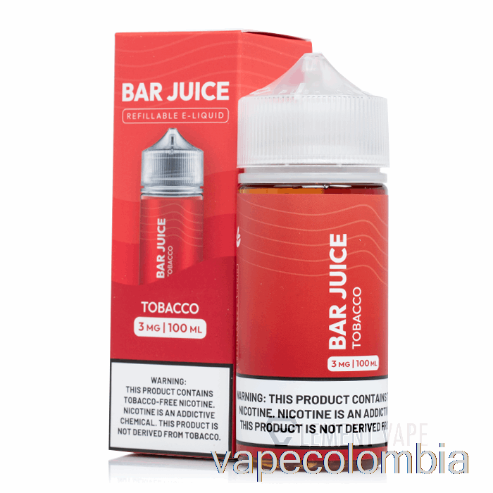 Tabaco Desechable Vape - Jugo De Barra - 100ml 3mg